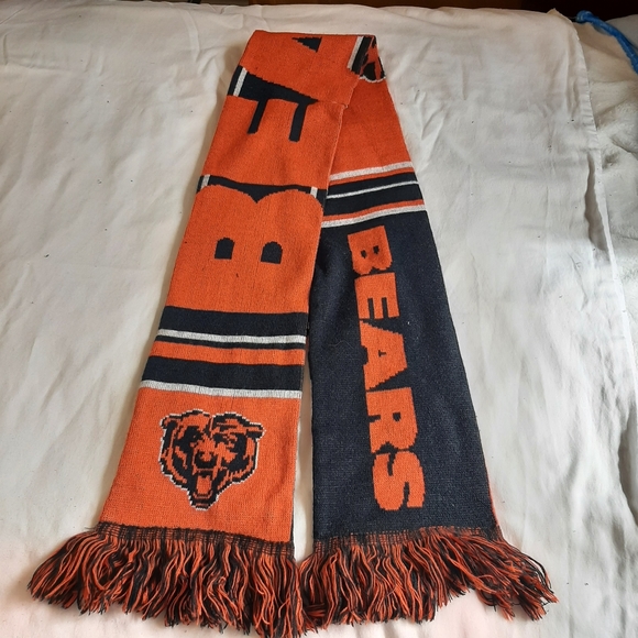 Forever Collectibles, Chicago Bears Scarf,  Orange and Blue, - Picture 7 of 8